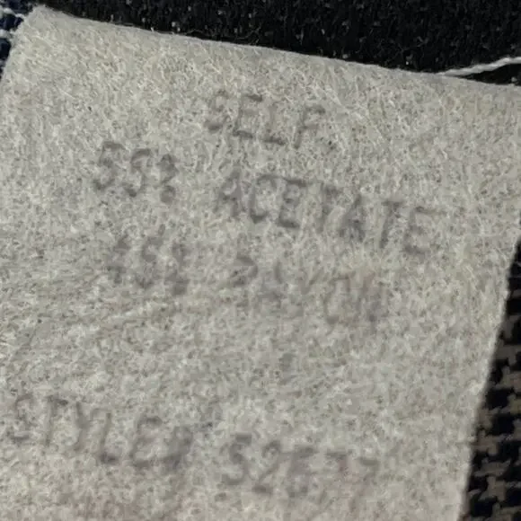 Vtg Midi Dress Classic Prairie Cottagecore Houndstooth Button Front Slip Women M - Picture 11 of 13